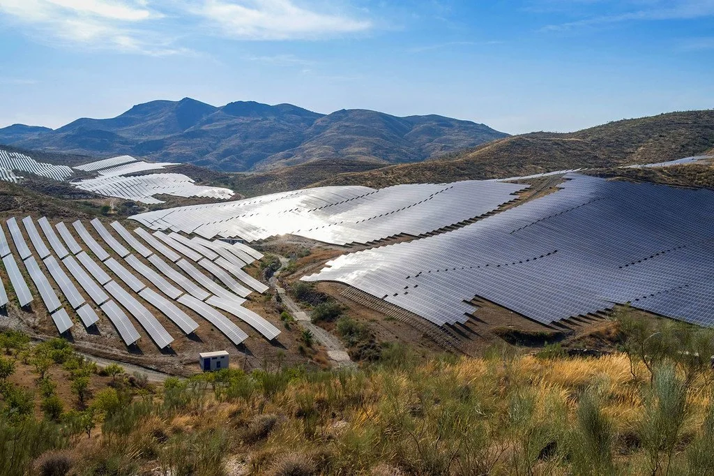 Una estación de paneles solares en Andalucía, en el sur de España.
