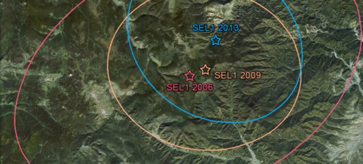 Zona de ensayos nucleares de Corea del Norte.