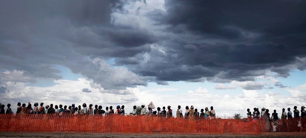 La población más vulnerable, como estas personas desplazadas en Sudán del Sur, es la que más sufre los efectos del cambio climático.