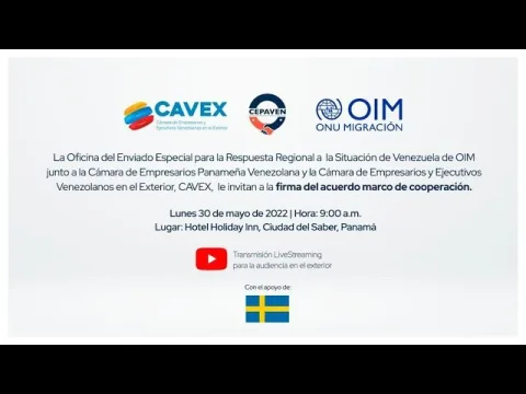 Vista previa de OIM firma acuerdo macro de cooperación con Cámara de Empresarios Venezolanos en el Exterior